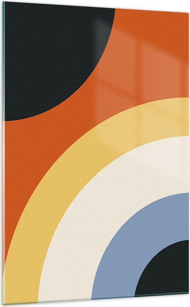 Bilder auf glas - Einteilig - Abstraktion die Farben Radius - 70x100cm - Glasbilder - Wandbilder - Bilder - Wanddekoration aus Glas - Glas Bilder -...