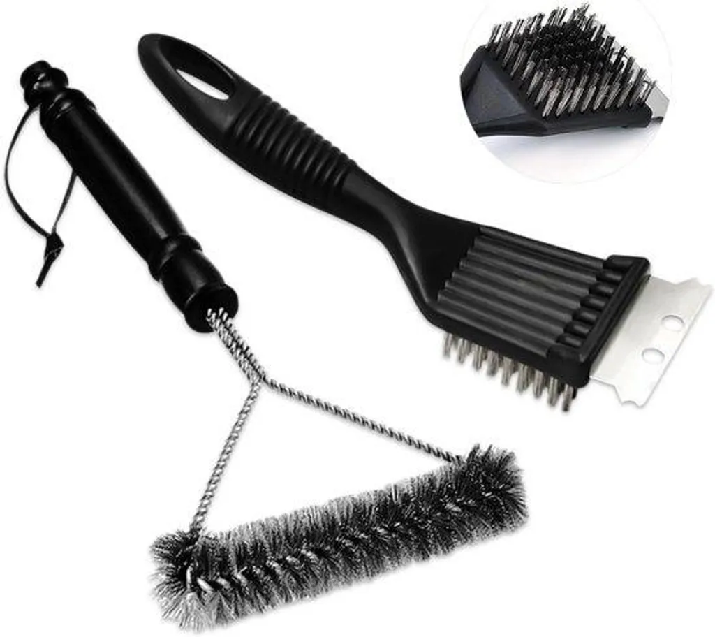 Éliminez la graisse brûlée avec cette brosse barbecue inox efficace