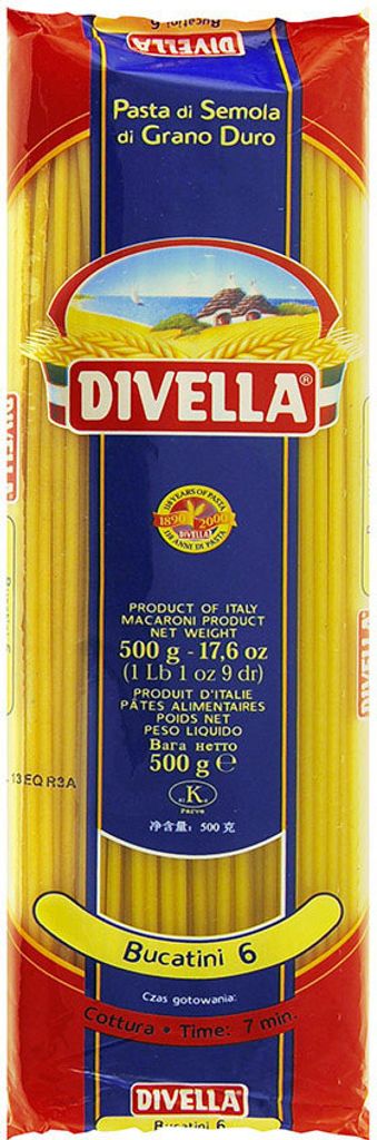 Divella Bucatini n.6 italské dlouhé těstoviny s otvorem 500 Obrázek produktu 