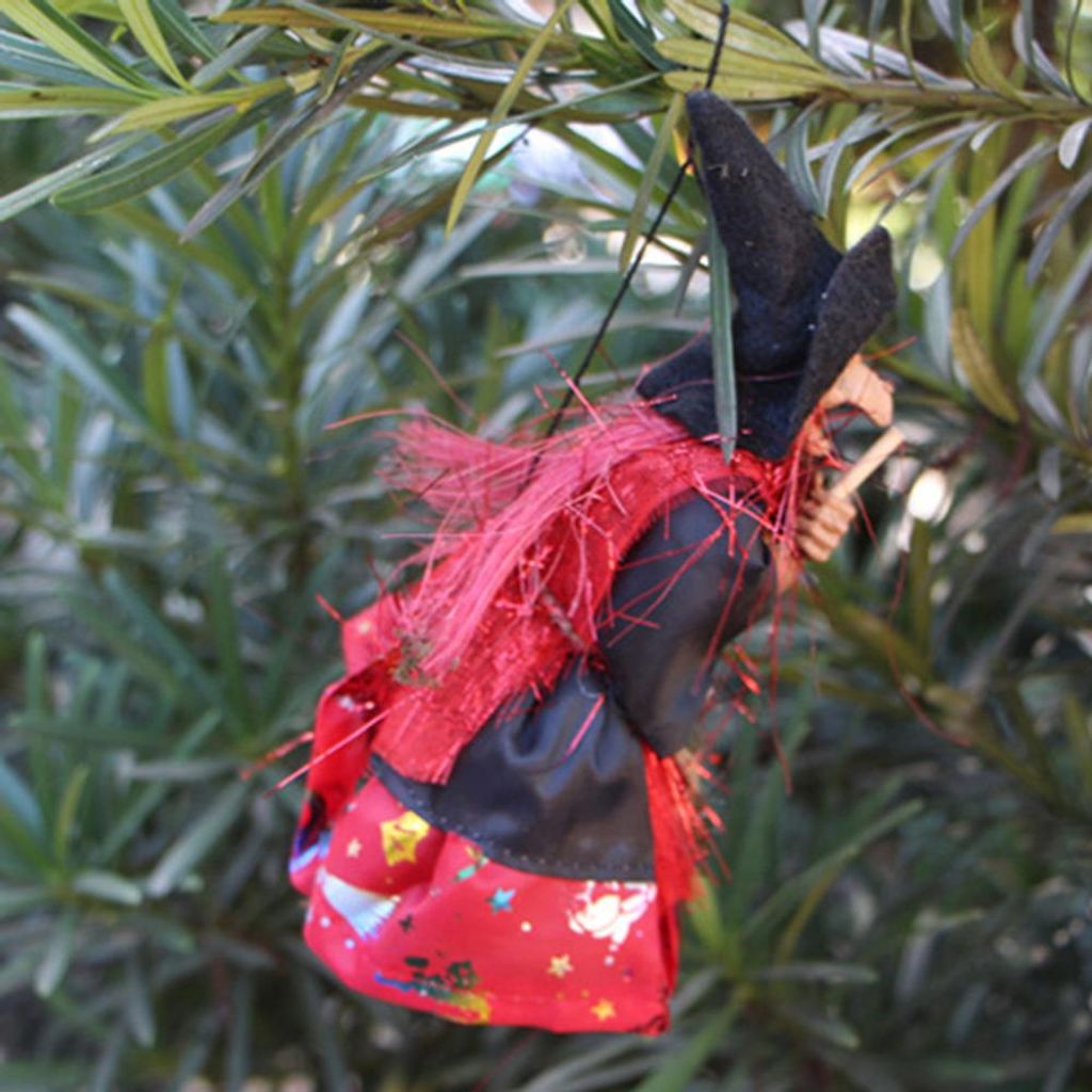 Zufällige Farbe, Halloween-Hänge-Horror-Hexe-Figur, Party-Dekoration, Anhänger-Ornamente für Garten- und Urlaubsdekoration