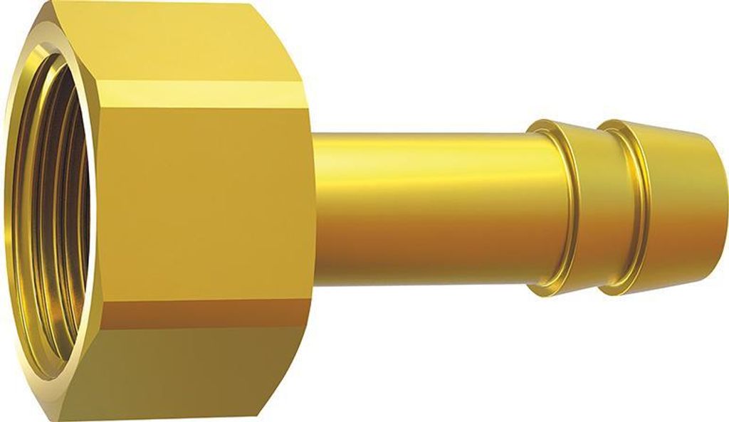 Riegler Aufschraubschlauchtülle Messing, IG G1/2, LW 10 SW 24mm