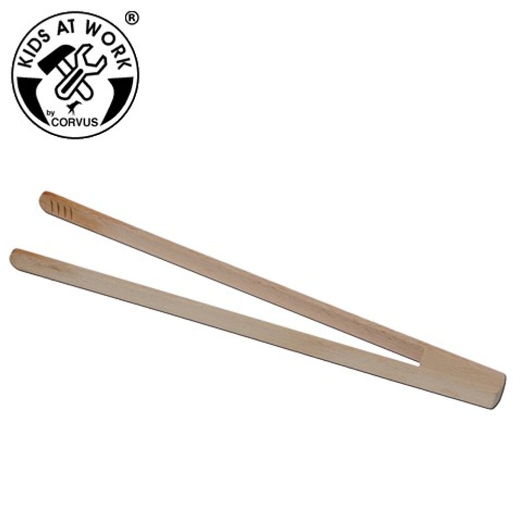 grillzange Holz hellbraun 30 cm