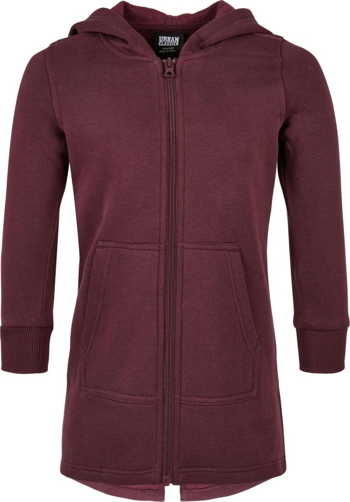 Girls Sweat Parka redwine 134/140