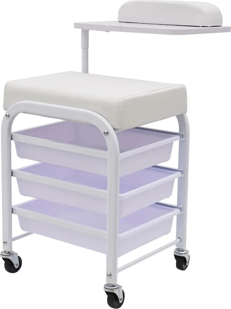 Voiture-salon blanche robuste avec nombreux rangements intégrés - Modèle XL