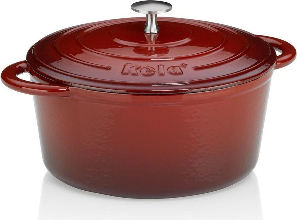 Teglia KELA Calido 4 litri 11,5 cm Ø24 cm rosso/beige Immagine del prodotto 