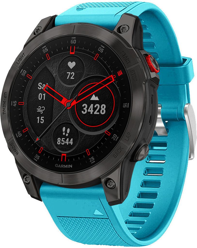 Strap-it Garmin Epix Gen 2 Silikonarmband (Hellblau)