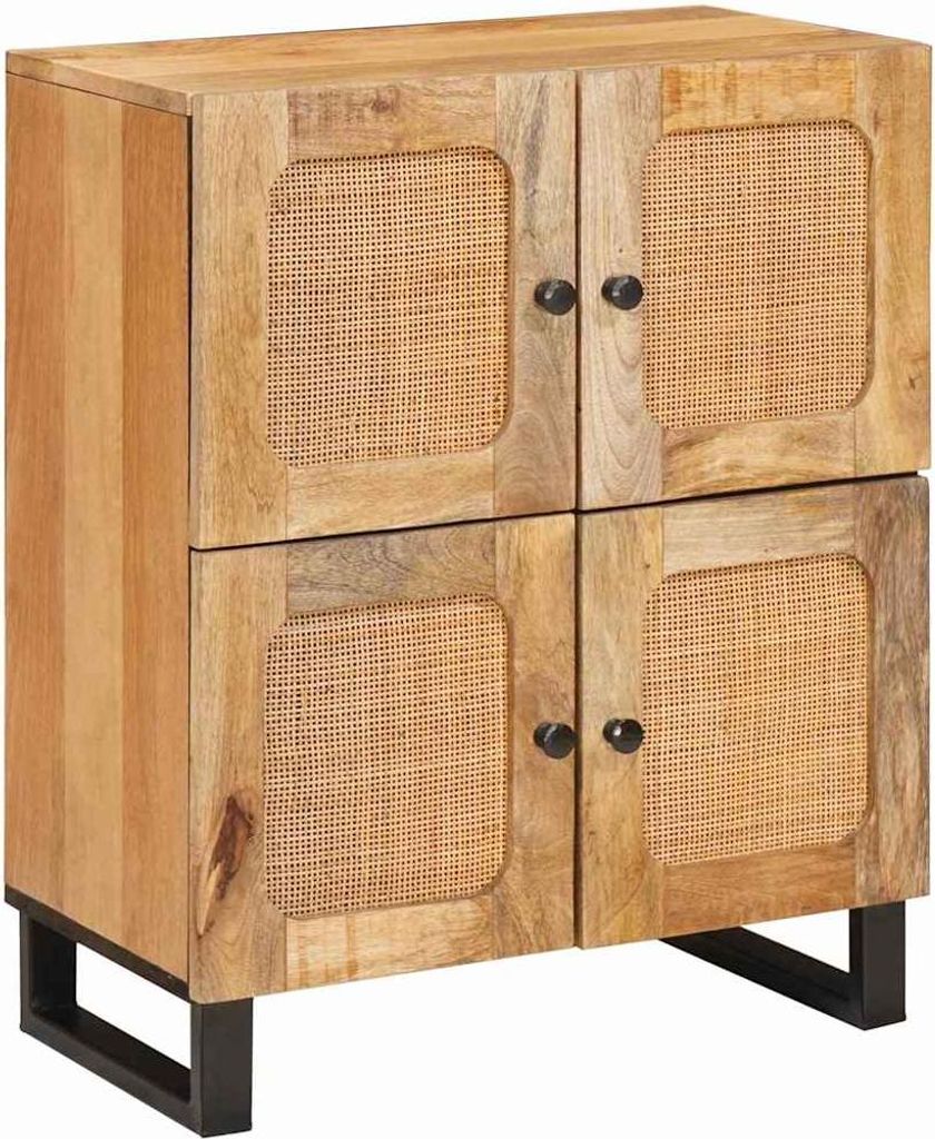 Sideboard mit Speicher Braun 60 x 33 x 75 cm Massivholz Mango