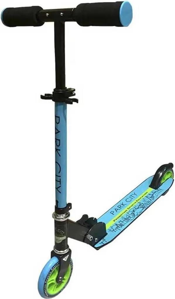 Trottinette Park City 120 bleu pliable pour enfant avec roues de 120 mm
