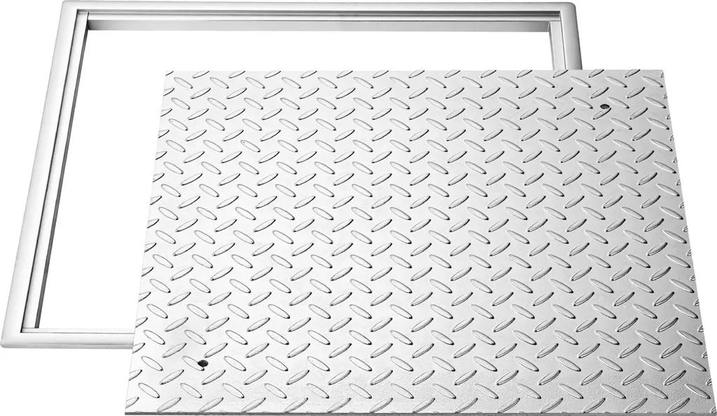 Couvercle de regard pour trottoir et jardin 60x60 cm châssis inclus