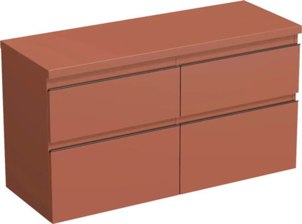 Jungborn Waschtischunterschrank TRENTA BxHxT 116,7 x 64,6 x 44,5 cm Frontfarbe Cotto matt TRE DESK 120D 4Z B A9556