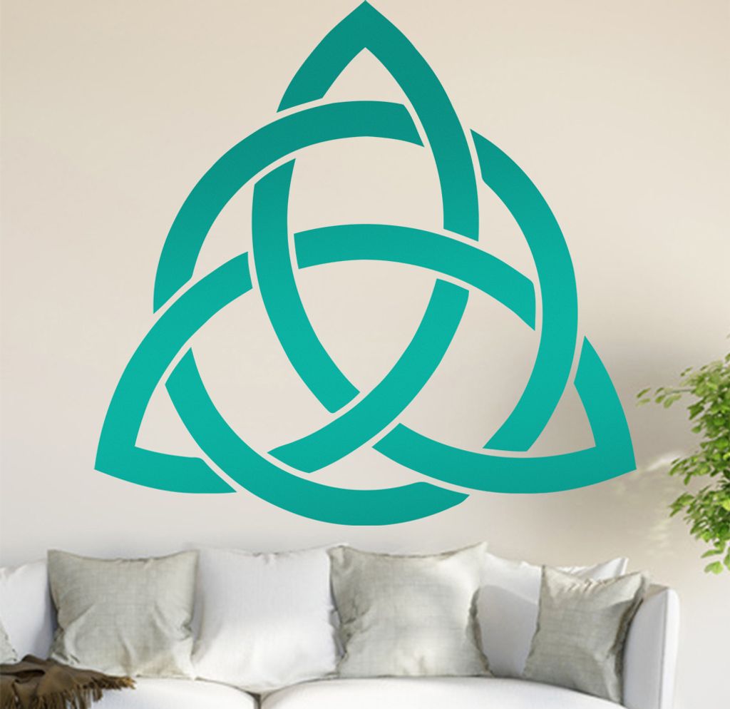 Triquetra Wandtattoo in 6 Größen - Wandaufkleber Wall Sticker - Dekoration, Küche, Wohnzimmer, Schlafzimmer, Badezimmer