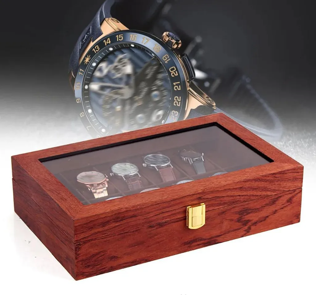 Scatola Orologi 12 Slot Legno - Organizer Pratico e Robusto