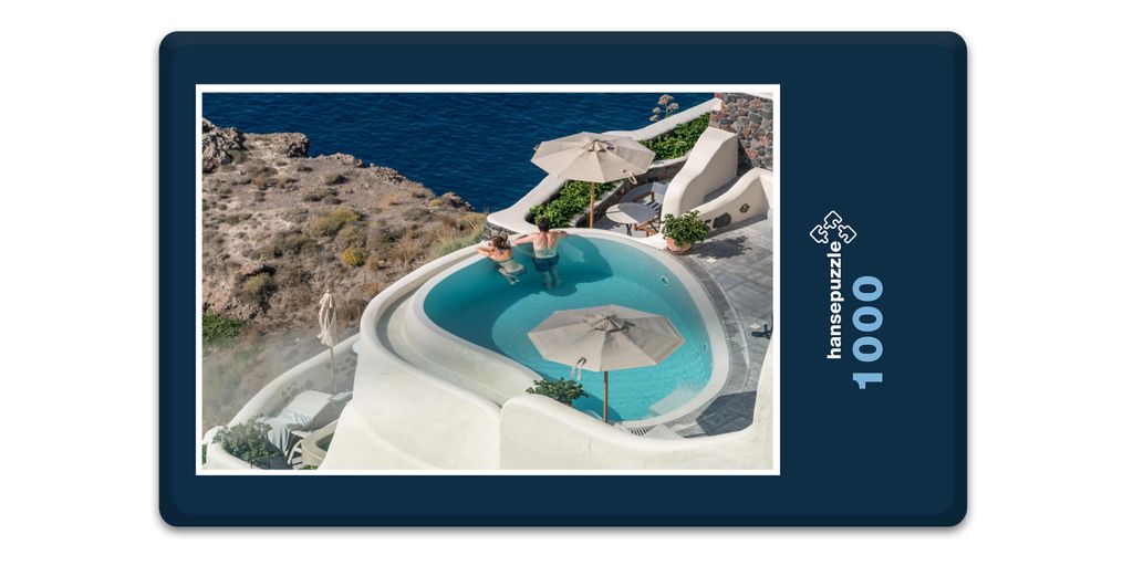 hansepuzzle 11024 - Santorini Puzzle, 1000 Teile, Natur, 60,0 x 46,0cm mit hochwertiger Aufbewahrung, Kartonbox und wiederverschließbarem Beutel