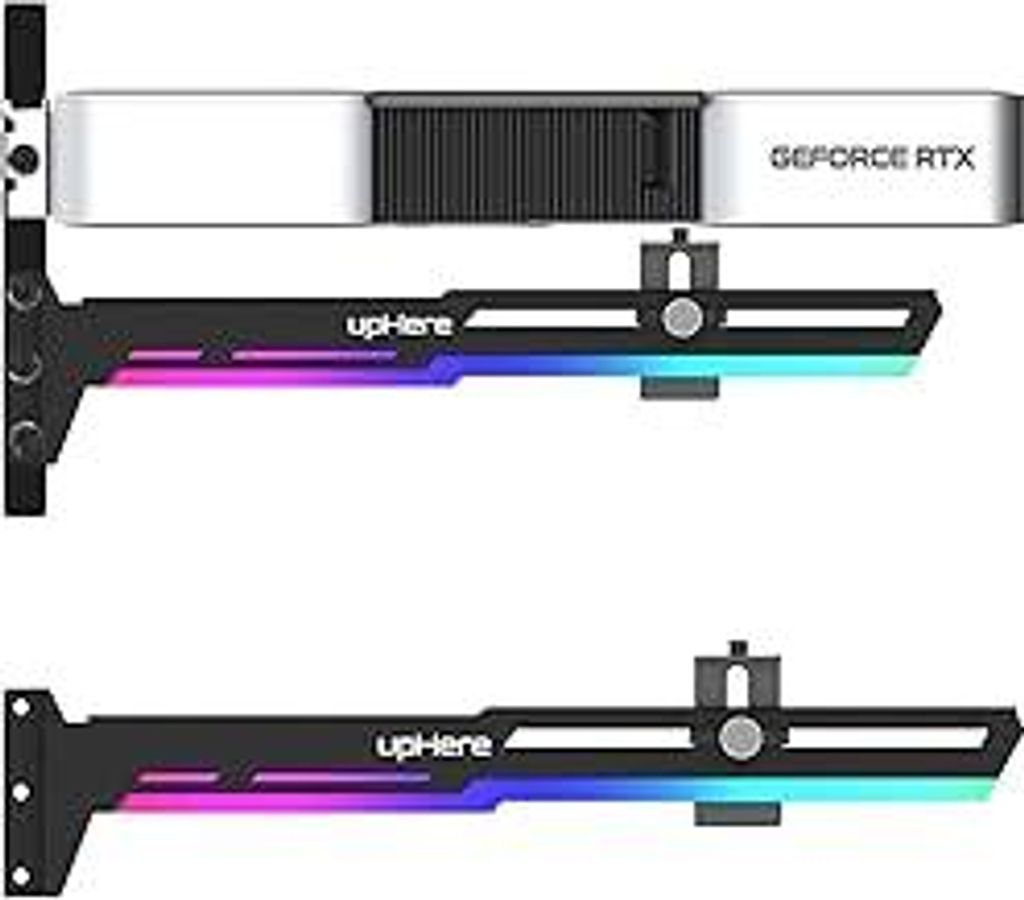 upHere RGB LED Grafikkarte GPU Brace Support-Videokarte Sehnenhalter/Holster-Halterung, GPU Halterung,Einzelsteckkarten, G276ARGB