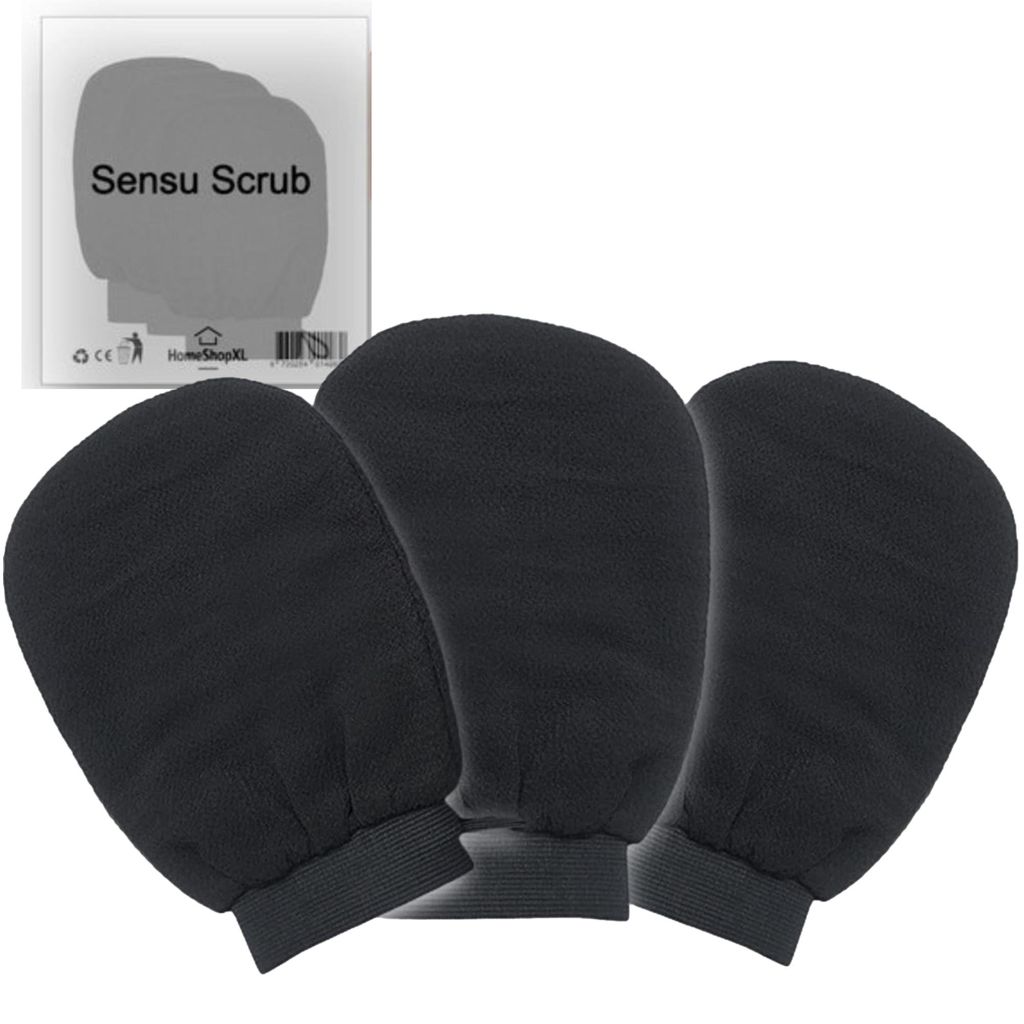 Sensu Scrub Handschuhe - 3 Stück - Schwarz - Produktbild 