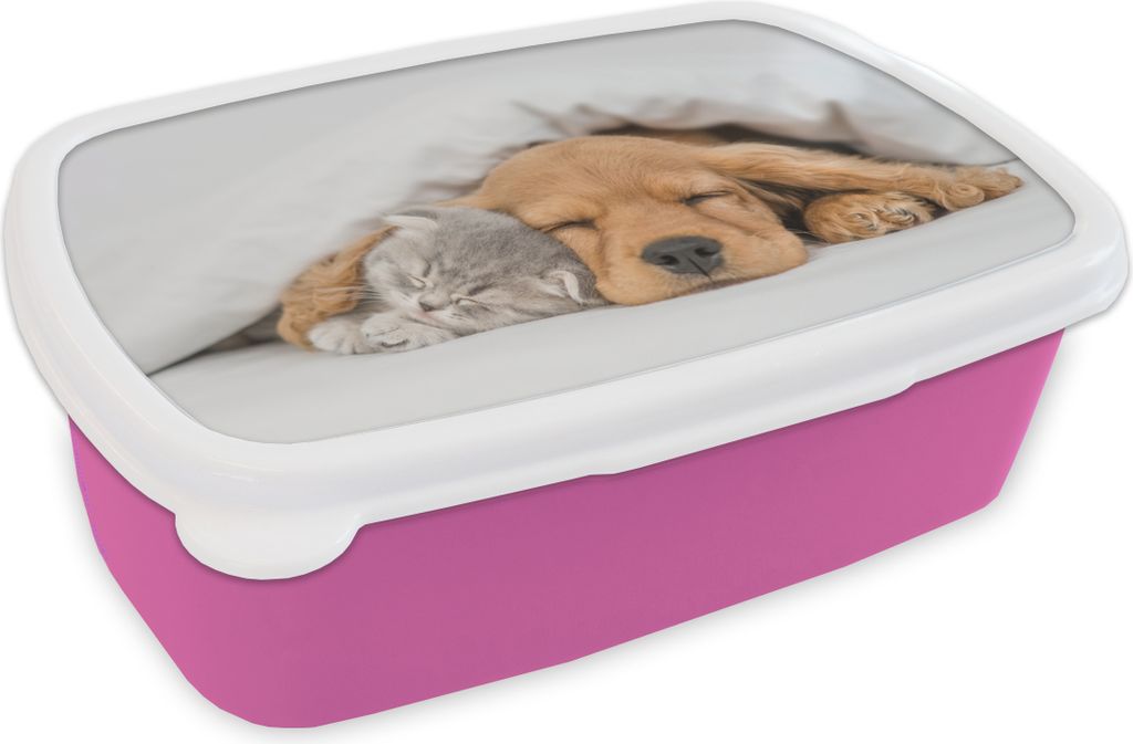 KitchenYeah® Lunchbox Brotzeit Brotdose 17x11 cm Haustiere Produktbild 