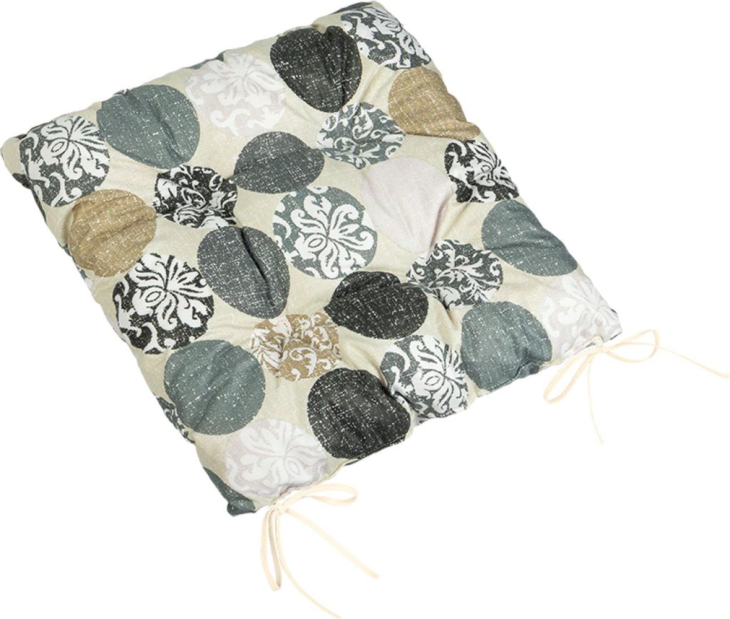 Sitzkissen BERTA gesteppt - 40x40 cm - Grau