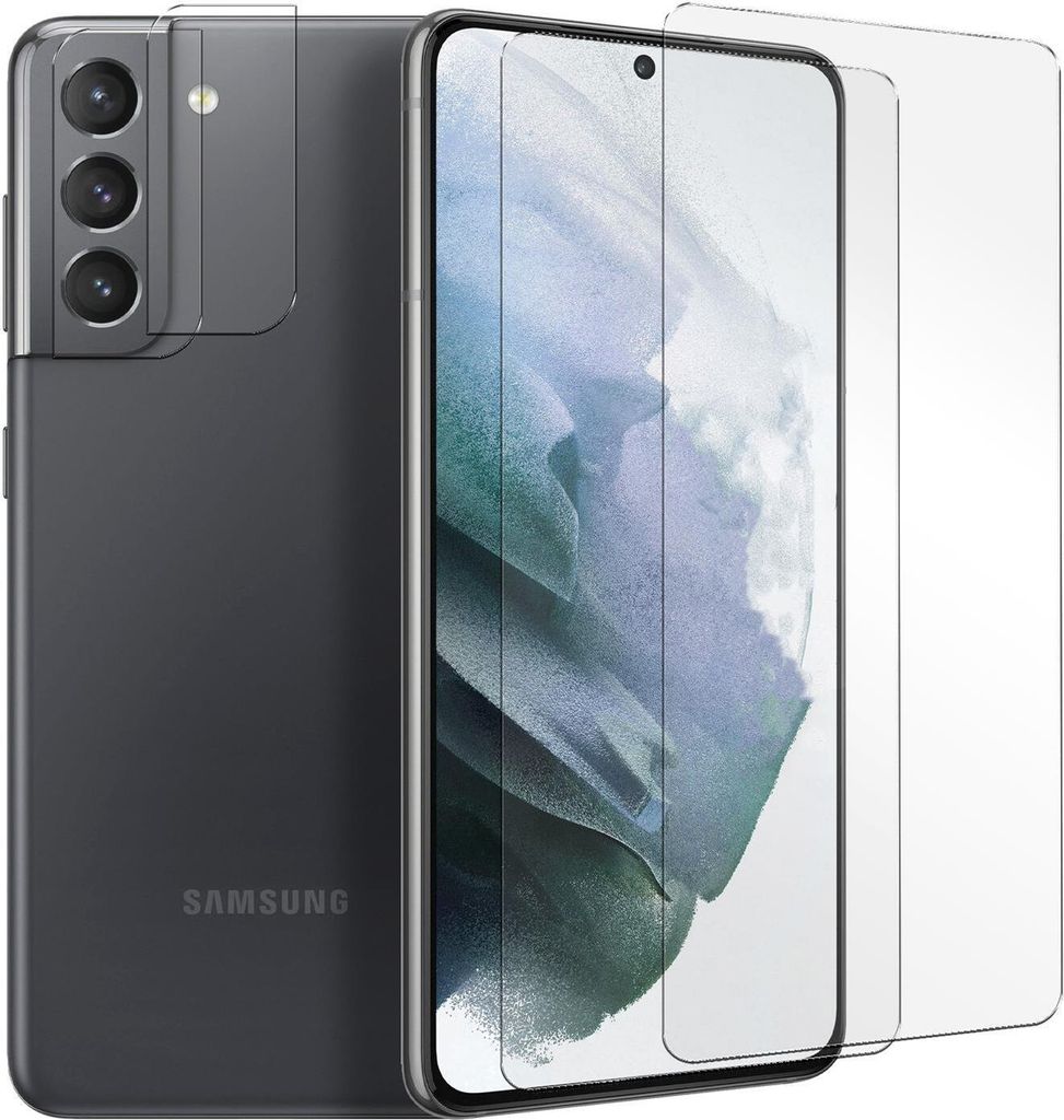 4in1 Conie Schutzfolien Set für Samsung Galaxy S21 FE Glasfolie Displayschutz Kamera Schutz Folie Panzer Glas Schutzfolie