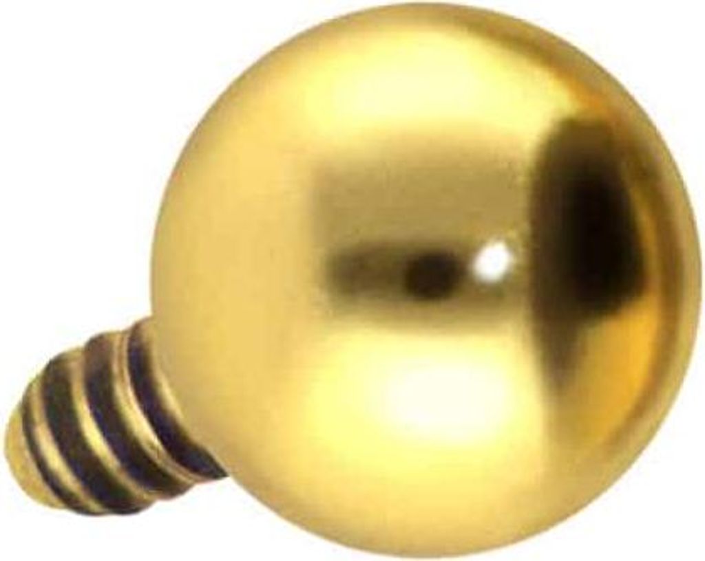 Titan Schraubkugel mit Außengewinde Gold Kugelgröße: 2mm