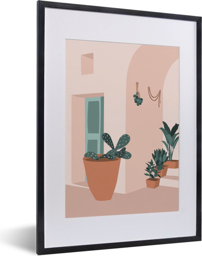 MuchoWow Gerahmtes Poster Sommer - Pflanzen - Startseite 30x40 cm - Poster mit Schwarzem Bilderrahmen Wandposter Rahmen Foto Bilder - Wandposter ...