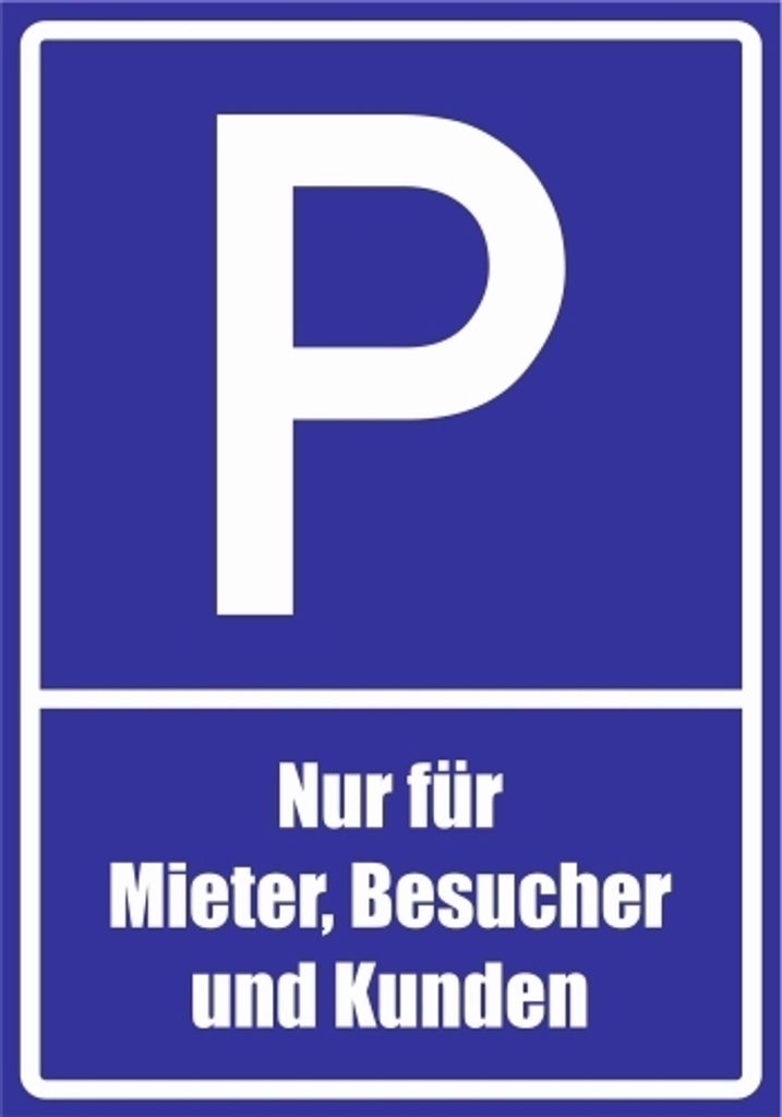 Kiwistar - Parkplatzschild - PVC-Platte 3mm - Nur für Mieter, Besucher und Kunden - 30 x 21cm