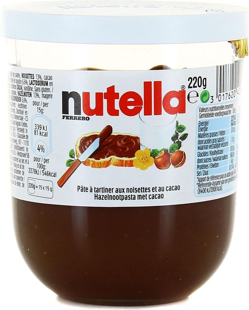 Ferrero Nutella Schokoladenaufstrich 220g – Cremiger Genuss Produktbild 