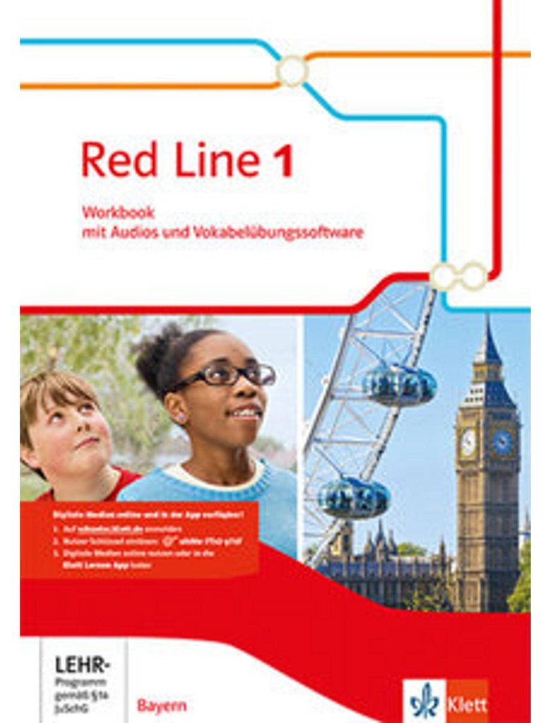 Red Line 1. Ausgabe Bayern: Workbook mit Audios und Image du produit 