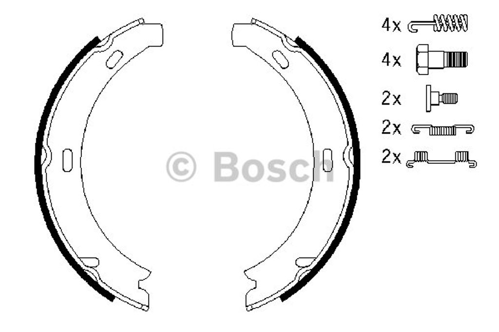 Bosch Bremsbackensatz, Feststellbremse 0 986 487 584