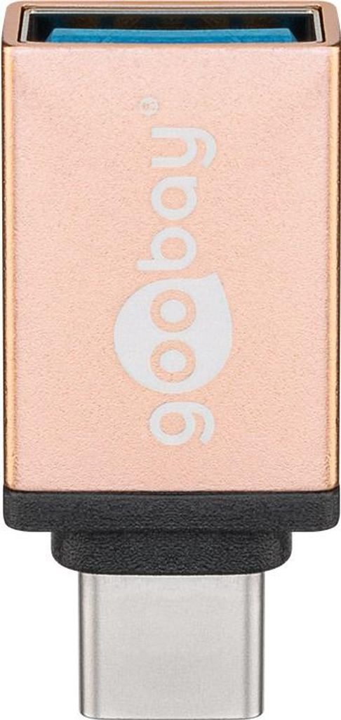 USB-Adapter USB-C™ auf USB-A, OTG, gold 15 W, 3 A, 5 Produktbild 