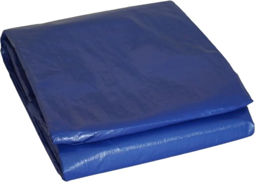Telone per piscina rettangolare 6 x 10 m blu navy con rete di scarico, resistenza 140 g/m2