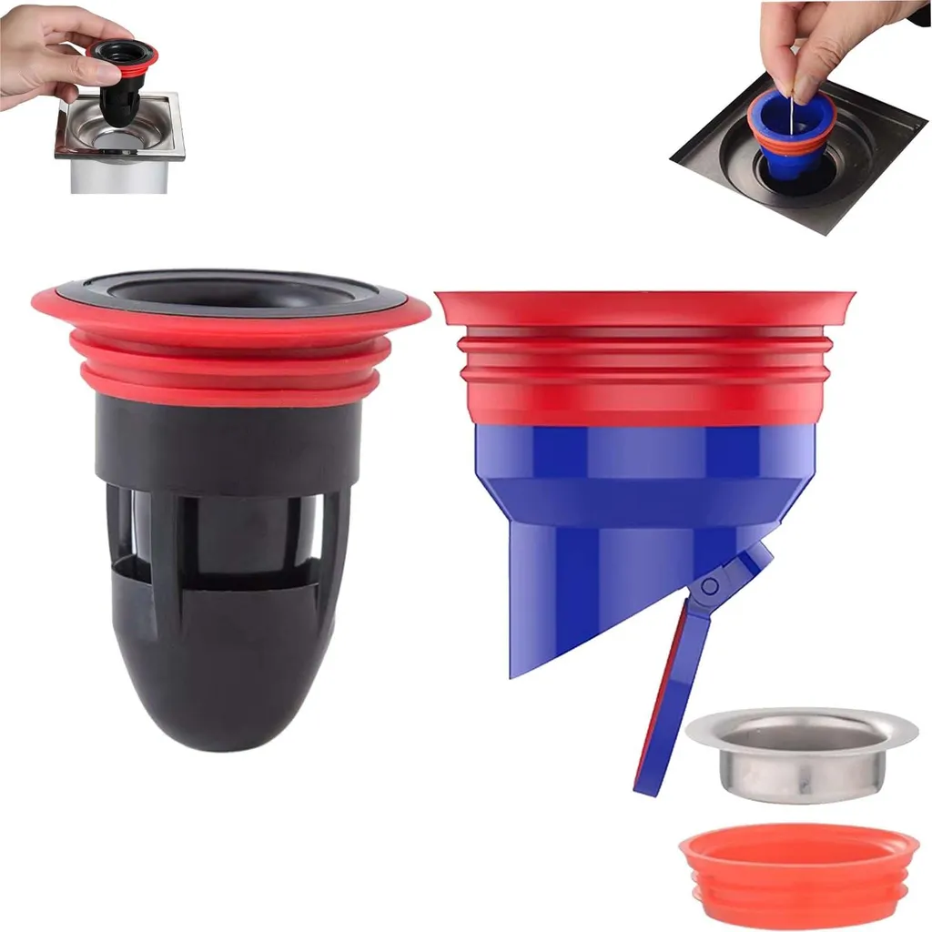 Siphon de sol anti-retour en inox pour évacuation de cave et douche