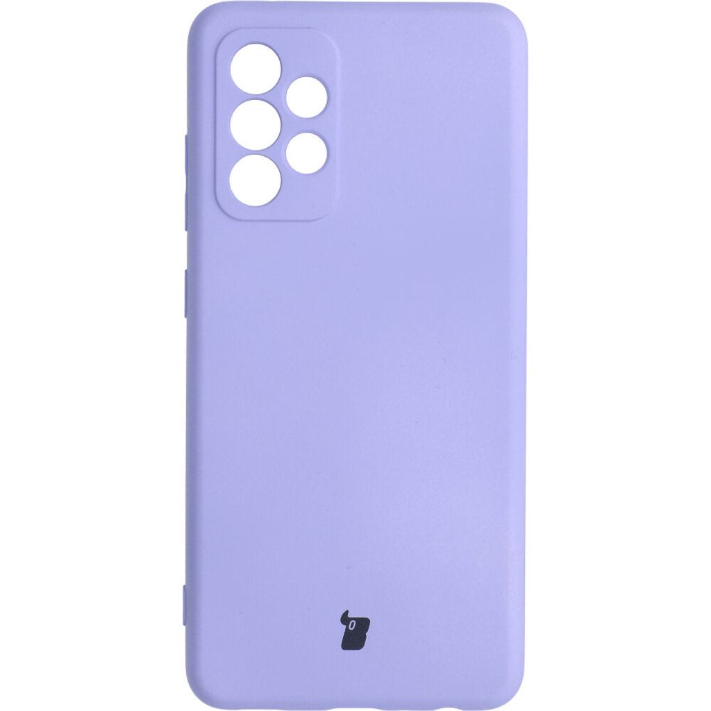 Bizon Case Silikon für Galaxy A52s 5G, A52 5G, A52 4G, Hellviolett