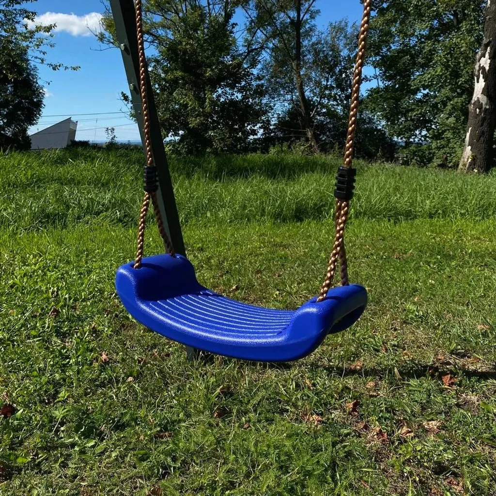 Seggiolino per Altalena Blu Regolabile per Bambini Giardino e Outdoor