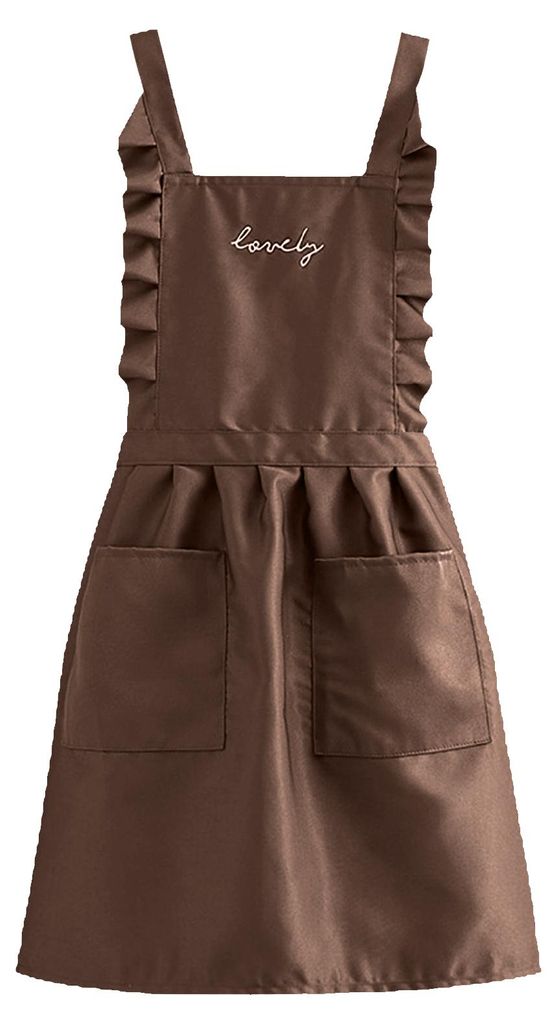 Küchenschürze mit Taschen, verstellbarem Riemen, atmungsaktiv, dünn, Damen-Prinzessinnenrock, Kaffeeschürze, Gartenschürze, Arbeitsschürze, A...