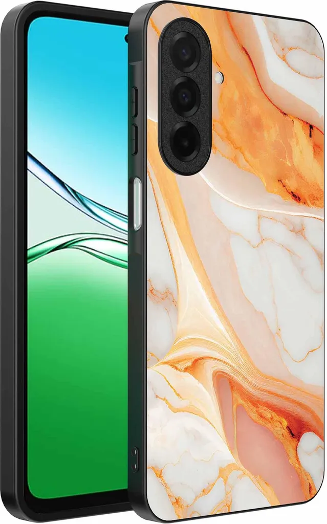 Custodia Marmo Arancione Oppo A5 - Cover TPU Design Elegante Smartphonica