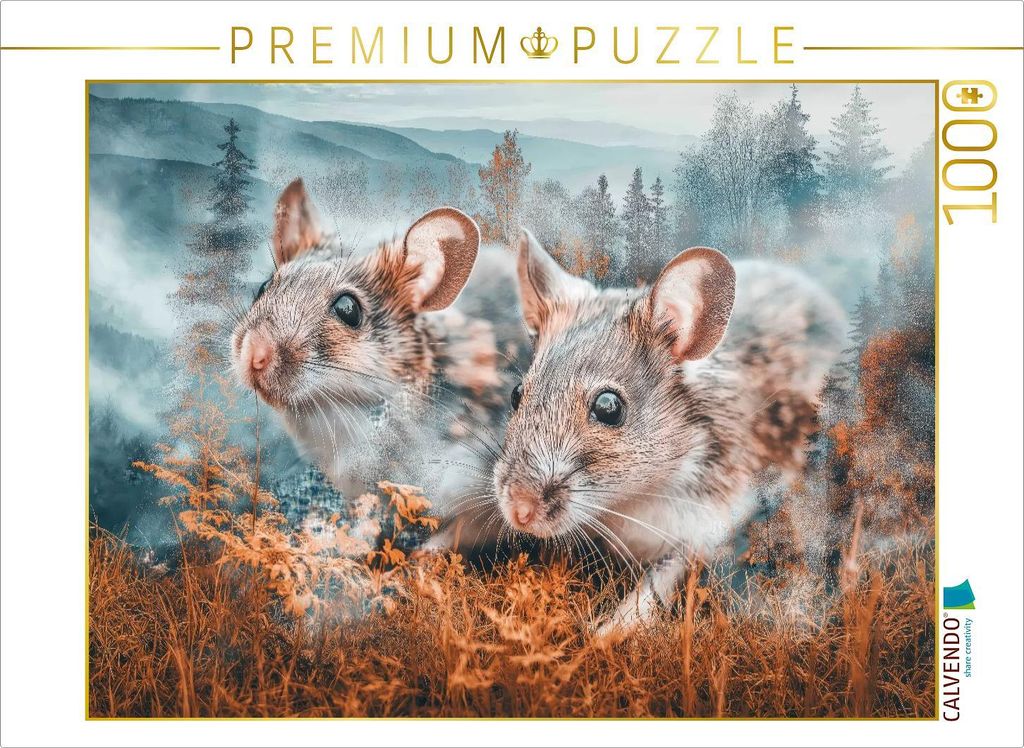 CALVENDO Puzzle Mäuse | 1000 Teile Lege-Größe 64x48cm Foto-Puzzle für glückliche Stunden