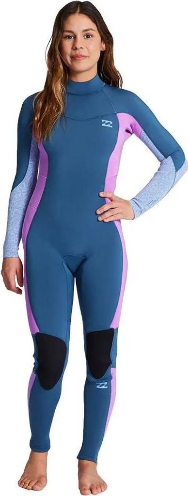 Billabong Synergy 4/3 Mm Neopren-anzug Mit Langen Ärmeln Und Reißverschluss Am Rücken Für Damen Blau 10 Damen Blau 10