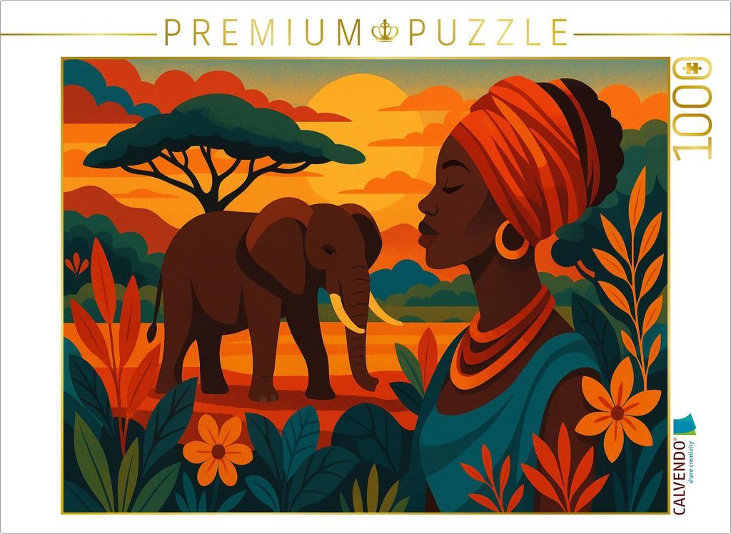 CALVENDO Puzzle Stille Stärke - wenn Würde auf Wildnis trifft: Stolz einer Göttin | 1000 Teile Lege-Größe 64x48cm Foto-Puzzle für glückliche...