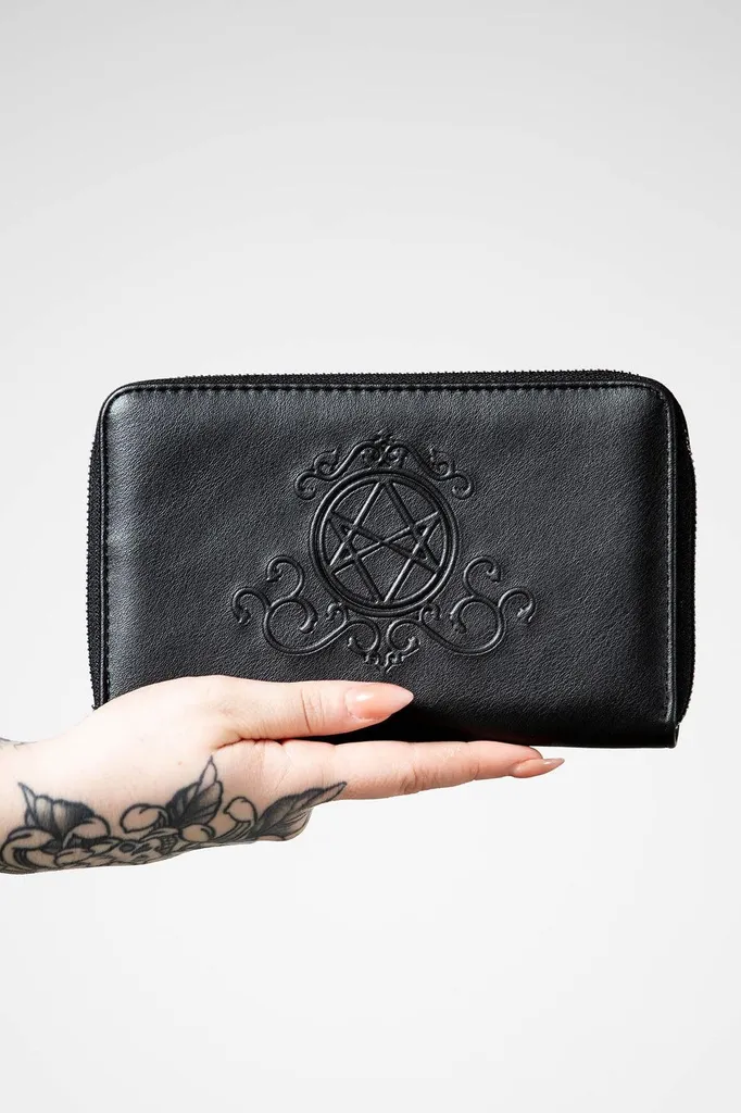 Grand Portefeuille Gothique en Simili Cuir Killstar Spellcaster Chic