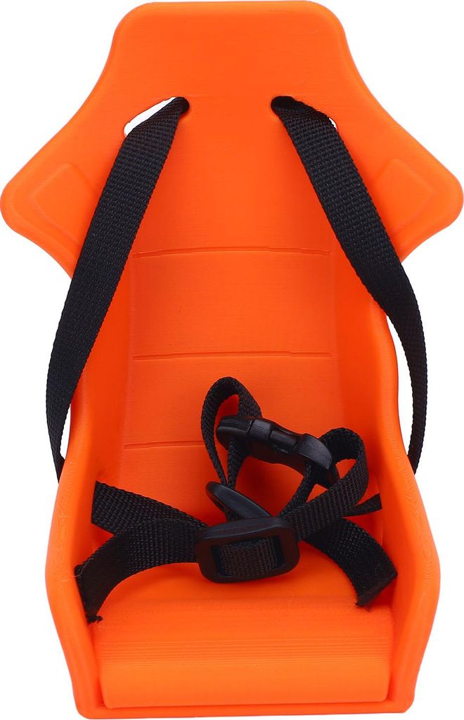 Fahrrad Baby Puppe Träger faltbar verstellbaren Riemen Länge Kunststoff vorne Puppe Fahrradsitz für Outdoor Orange