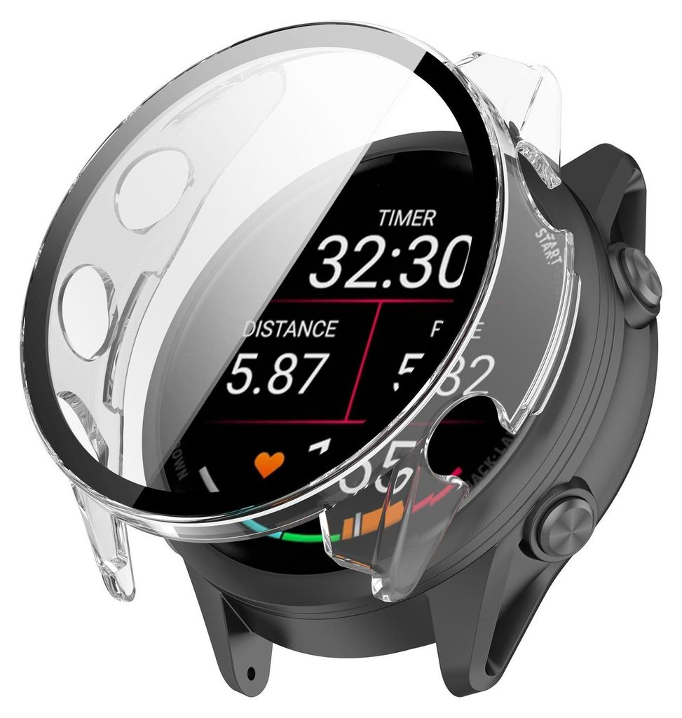 Custodia Protettiva In TPU Trasparente Per Garmin Forerunner 55 – AWADUO, Sottile E Rimovibile, Anti Graffio, Morbida E Resistente