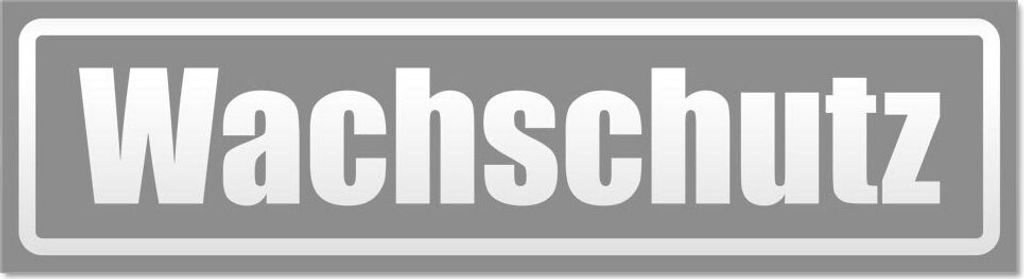 Kiwistar - Autoaufkleber - Grau - 20 x 5,3 cm - Wachschutz invertiert - Hinweis Aufkleber Sticker für Auto, Kfz, Fahrrad, PKW, LKW