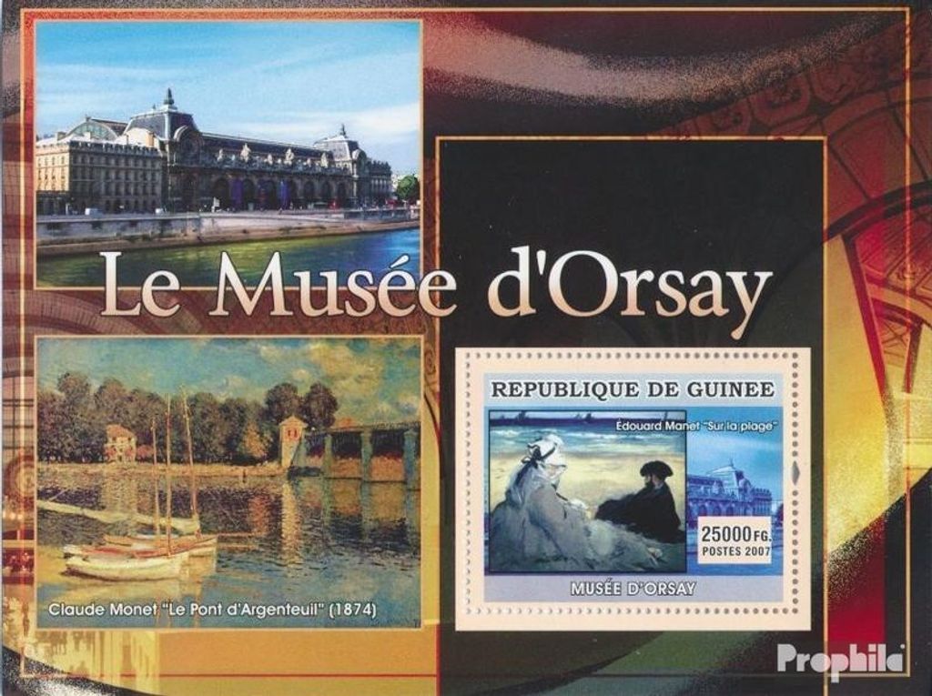 Briefmarken Guinea 2007 Mi Block 1273 (kompl. Ausgabe) postfrisch Musée dOrsay - Der Pont dArgenteuil