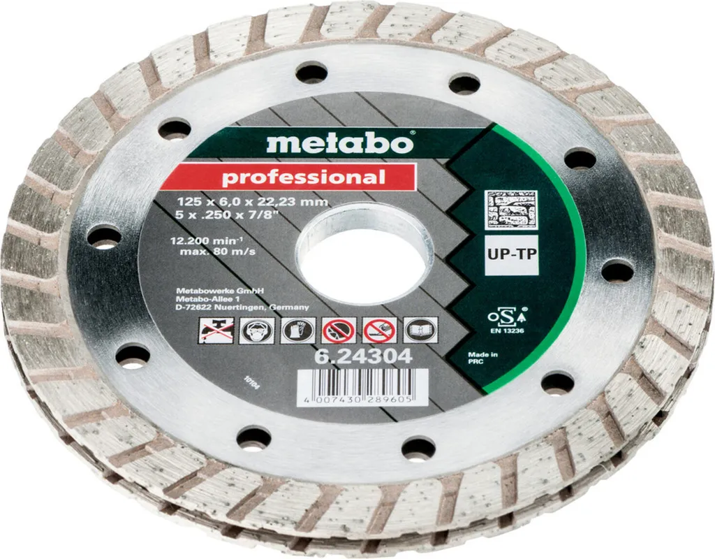 Meule diamantée Metabo 125x6x22,23 mm UP-TP Professional Universel