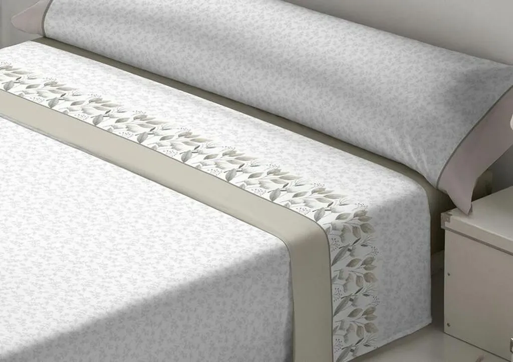 Linge de lit Tejidos Reina Dulceida ivoire en coton doux King size