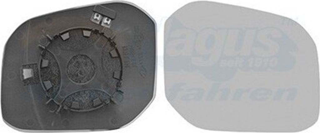 VAN WEZEL Spiegelglas Außenspiegel Rechts für VW CADDY IV Kombi (SAB, SAJ) Konvex Beheizbar 5854838