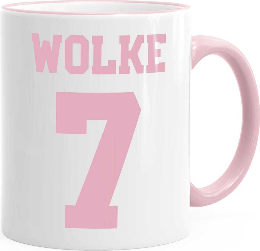 Kaffee-Tasse Wolke 7 Sieben Liebe Valentinstag Geschenk-Tasse MoonWorks rosa unisize
