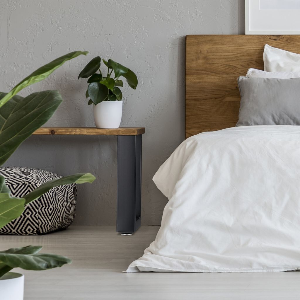 Relaxdays Tischkufen 2er Set, BxH: 40x43 cm, Metall Produktbild 