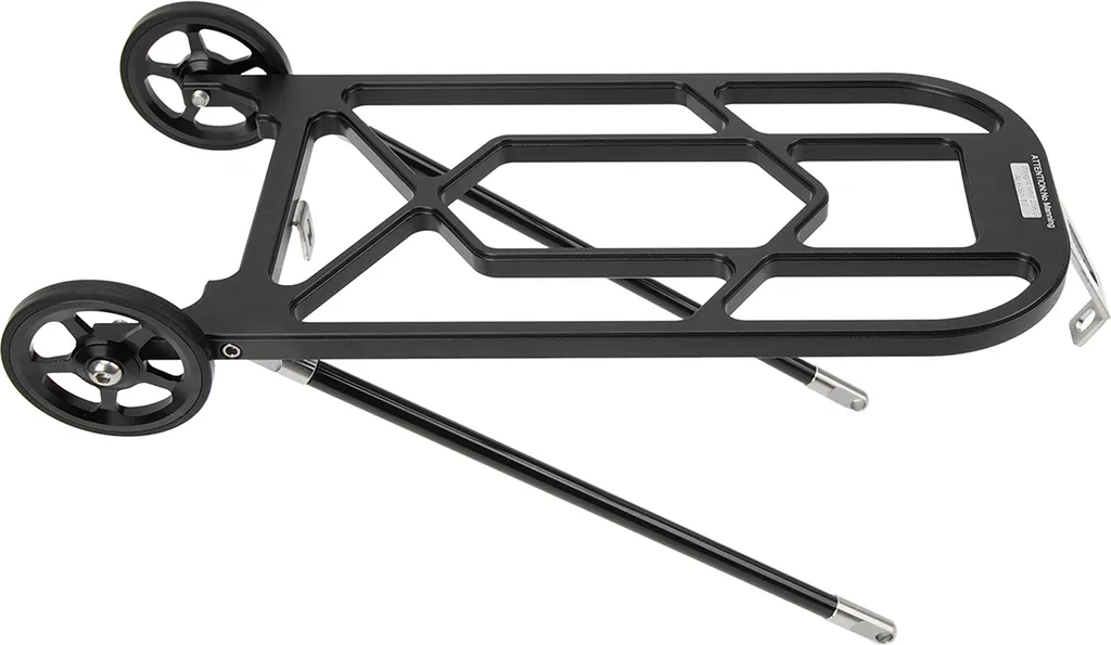 Support de Bagage Arrière en Aluminium pour Vélo de Ville et Pliant Noir
