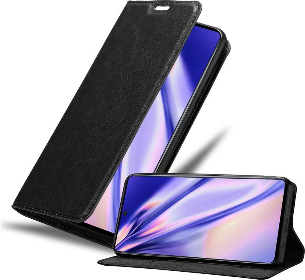 Cadorabo Hülle für Samsung Galaxy A71 5G Schutz Hülle in Schwarz Handyhülle Etui Case Cover Magnetverschluss